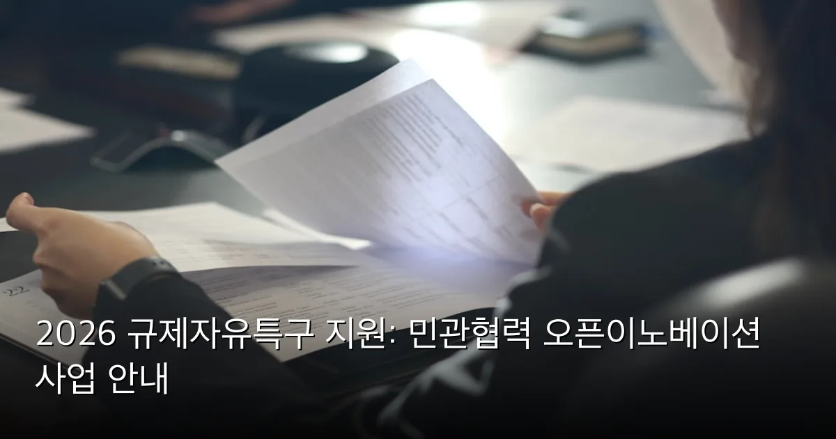 2026 규제자유특구 지원: 민관협력 오픈이노베이션 사업 안내 — Photo by Anastassia Anufrieva on Unsplash