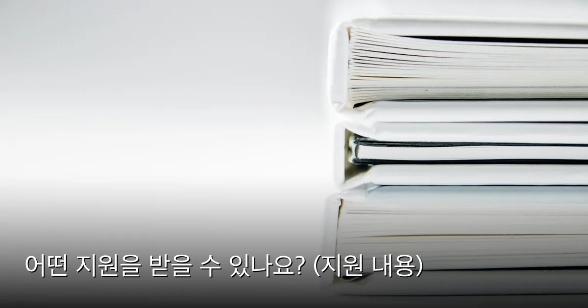 어떤 지원을 받을 수 있나요? (지원 내용) — Photo by Beatriz Pérez Moya on Unsplash