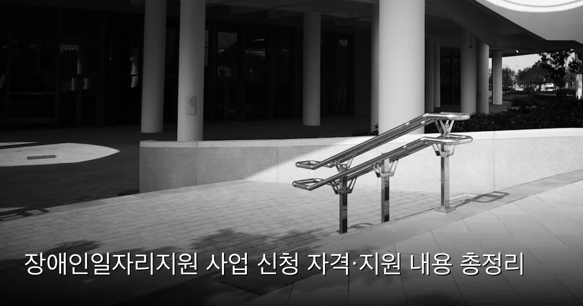 장애인일자리지원 사업 신청 자격·지원 내용 총정리 — Photo by Heng Chiu on Unsplash