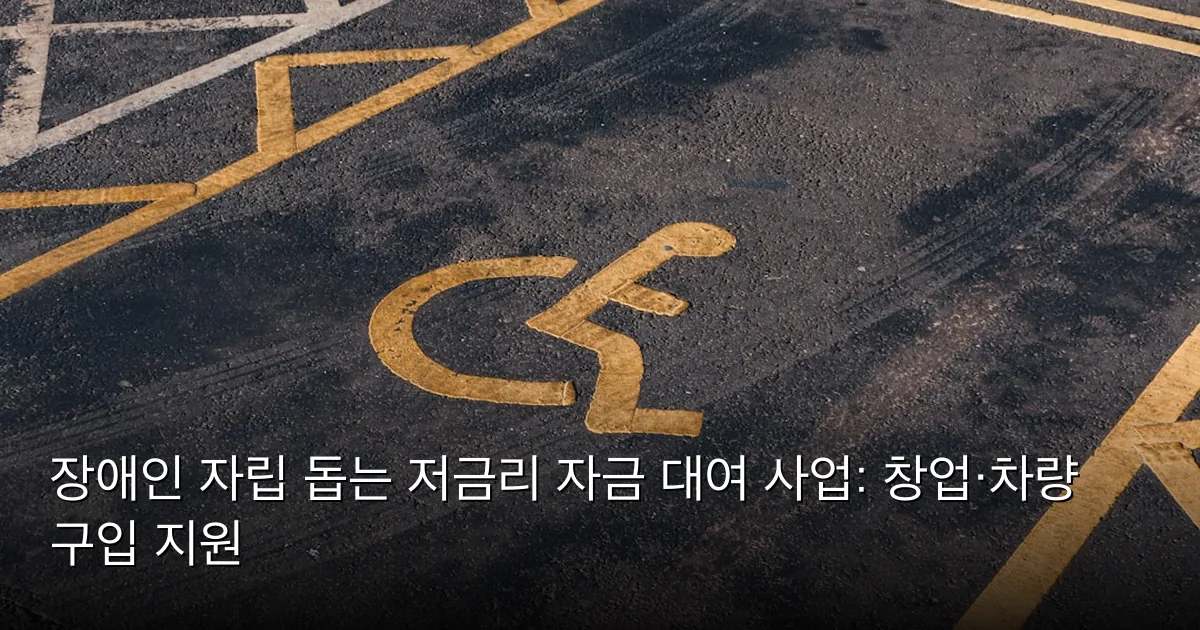 장애인 자립 돕는 저금리 자금 대여 사업: 창업·차량 구입 지원 — Photo by Jakub Pabis on Unsplash
