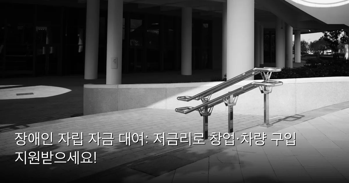 장애인 자립 자금 대여: 저금리로 창업·차량 구입 지원받으세요! — Photo by Heng Chiu on Unsplash