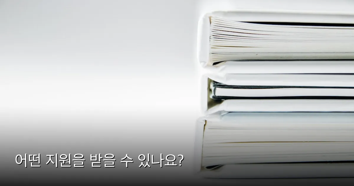 어떤 지원을 받을 수 있나요? — Photo by Beatriz Pérez Moya on Unsplash