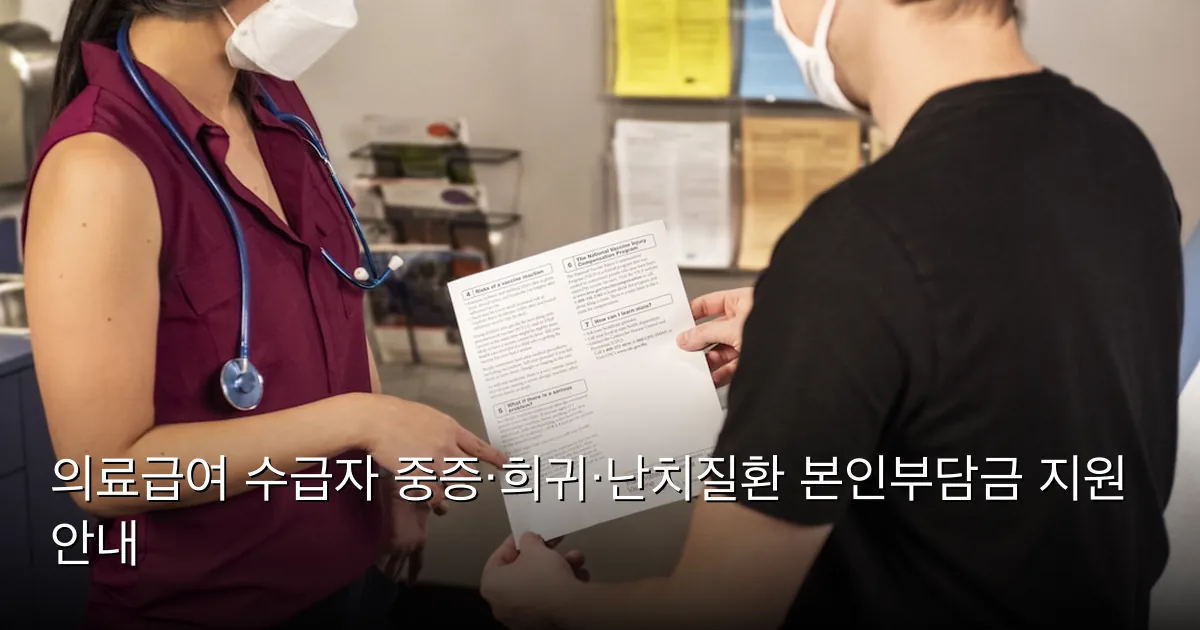 의료급여 수급자 중증·희귀·난치질환 본인부담금 지원 안내 — Photo by CDC on Unsplash