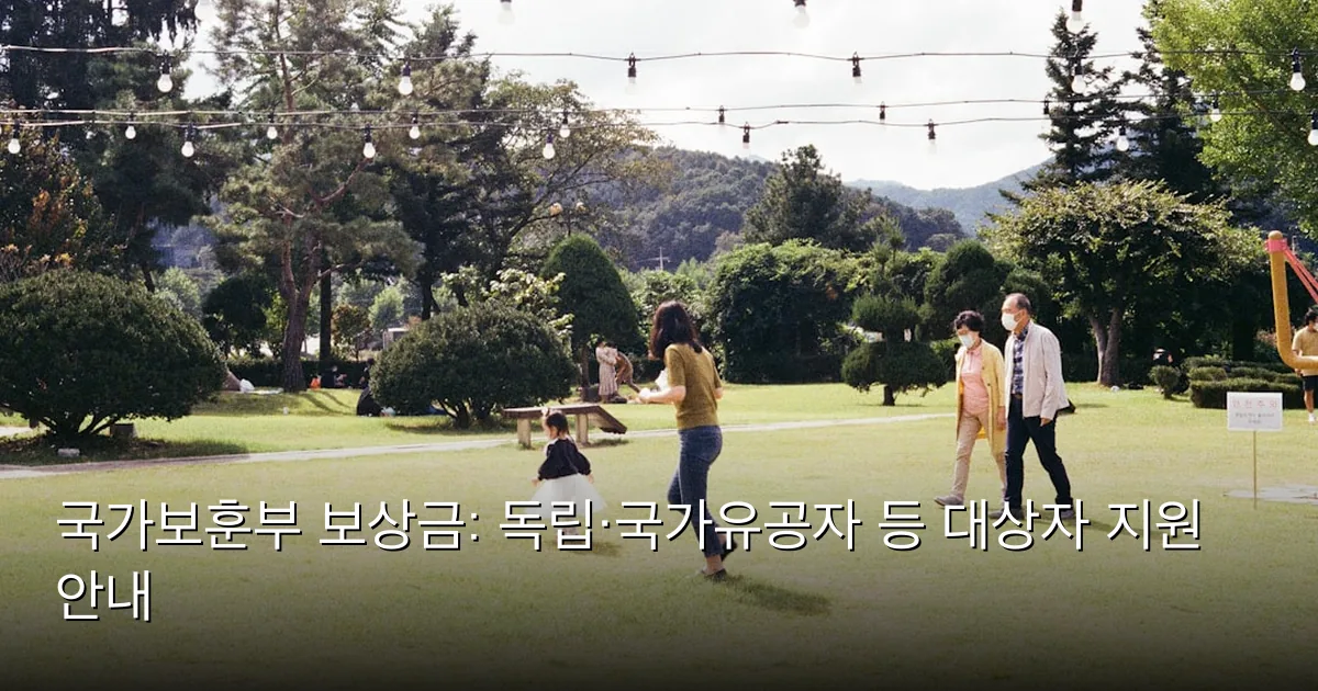 국가보훈부 보상금: 독립·국가유공자 등 대상자 지원 안내 — Photo by KIBOCK DO on Unsplash