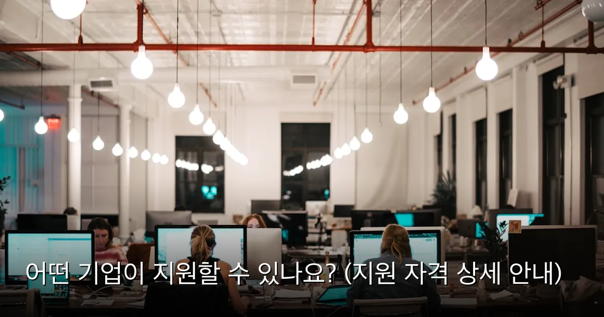 어떤 기업이 지원할 수 있나요? (지원 자격 상세 안내) — Photo by Israel Andrade on Unsplash