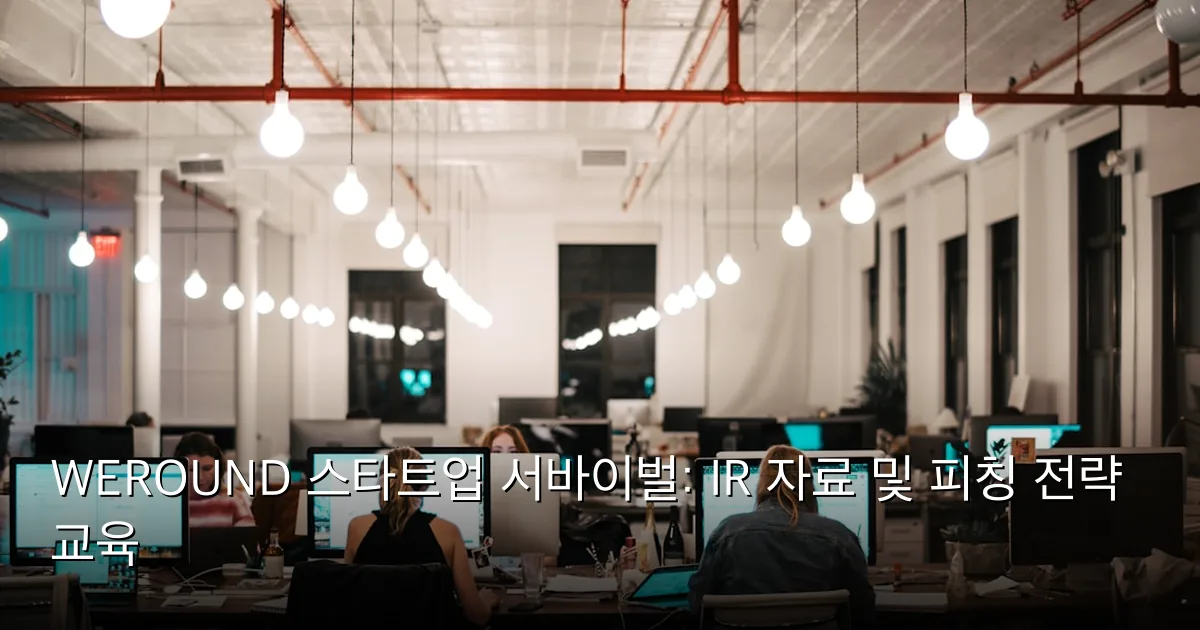 WEROUND 스타트업 서바이벌: IR 자료 및 피칭 전략 교육 — Photo by Israel Andrade on Unsplash